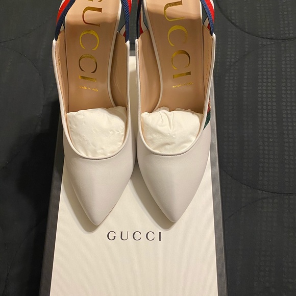 ❌SOLD❌NIB Gucci pointy sling back shoes.Unique - Picture 2 of 5